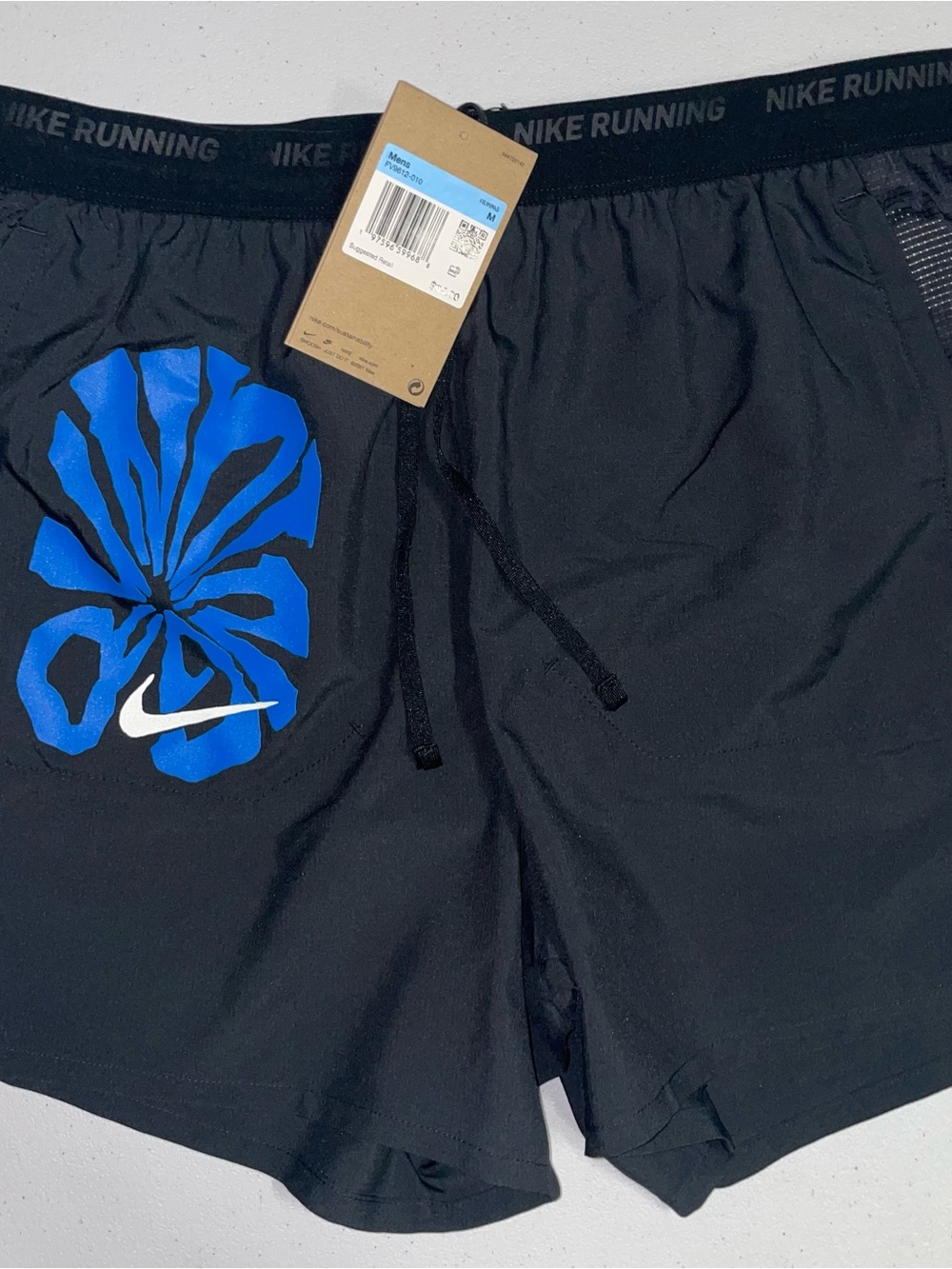 Nike: Stride Energy Dri-fit Brief-Lined Running Black Shorts (Medium)